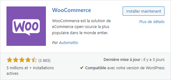 Extension WooCommerce