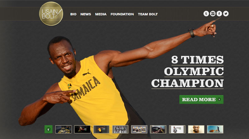 Site officiel d'Usain Bolt